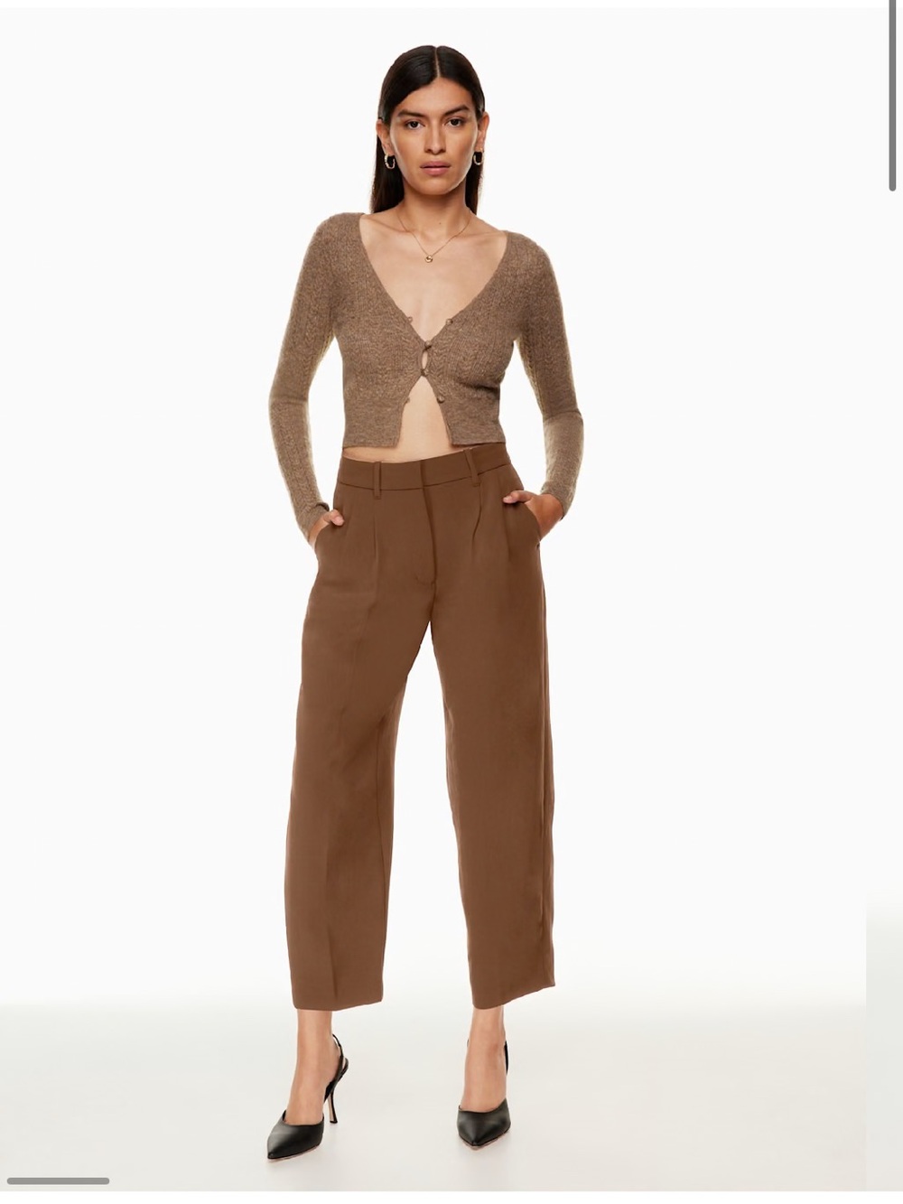 Aritzia Wilfred Carrot Pant in Frozen Grey